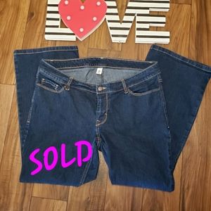 OLD NAVY Dark Wash Boot Cut Size 16 Short